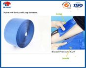 100mm Nylon Hook Loop Fastener , Blue Soft heavy duty hook and loop